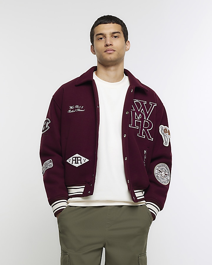 River island hot sale burgundy jacket