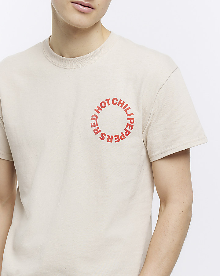 Beige Regular Red Hot Chilli Peppers T-shirt