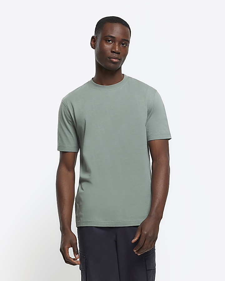 Sage green slim fit t-shirt