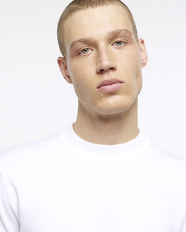 White slim fit tshirt River Island