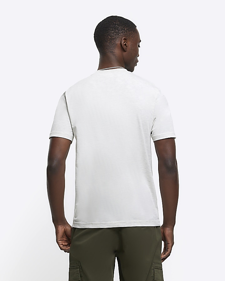 Light grey slim fit t-shirt