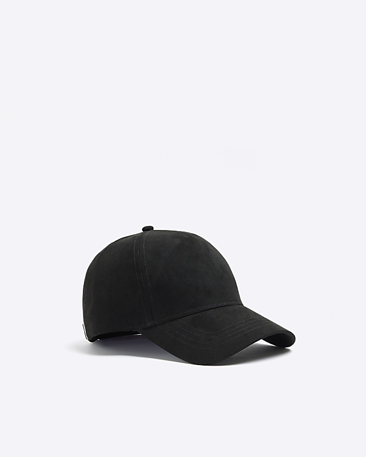 Black suedette cap