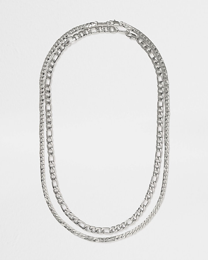Silver 2 row necklace