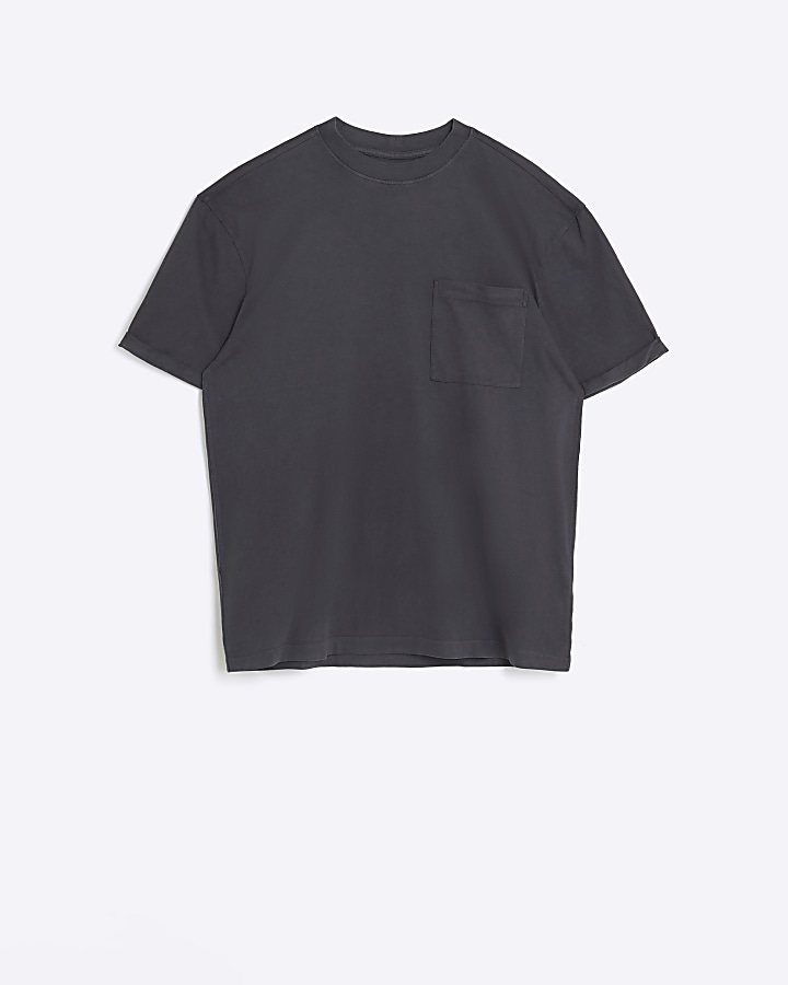 Washed black regular fit t-shirt