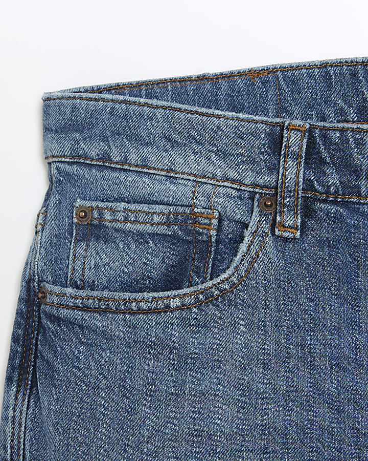 Washed blue slim fit jeans