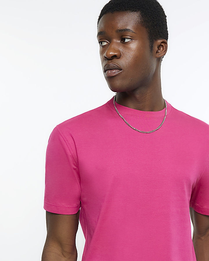 Pink slim fit t-shirt