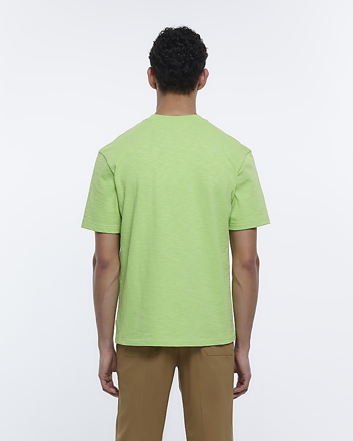 Lime green Holloway Road regular fit t-shirt