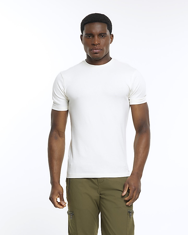 River island mens muscle fit hot sale t shirts