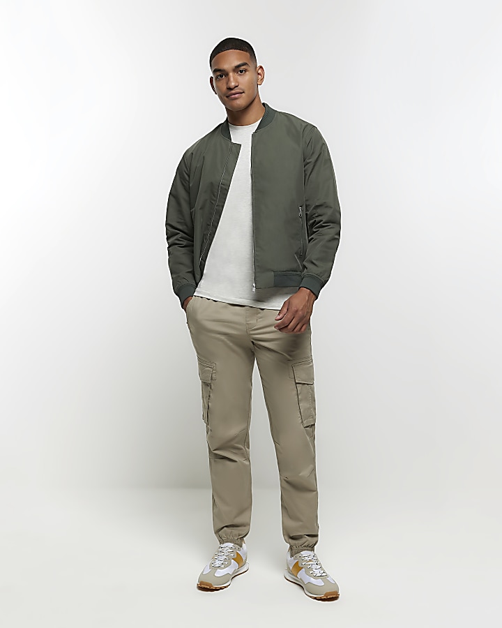 Light grey muscle fit t-shirt | River Island