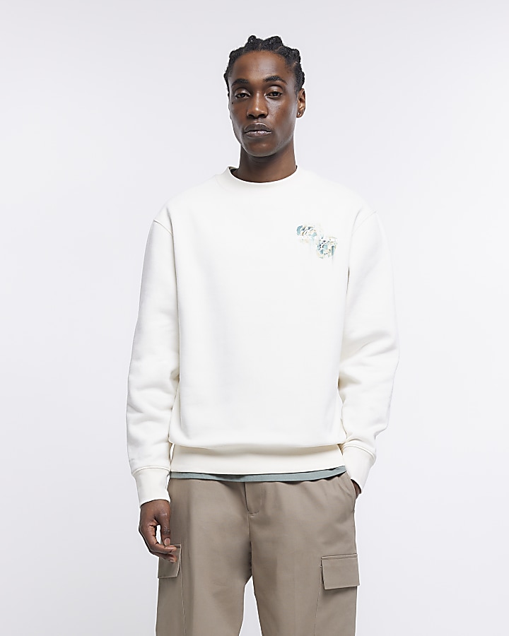 River island store white sweatshirt