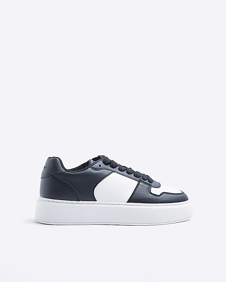 Black and white chunky trainers River Island