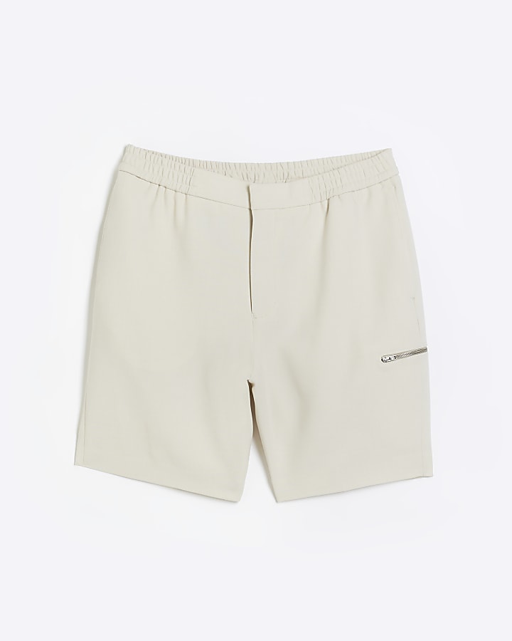 Stone regular fit cargo smart shorts