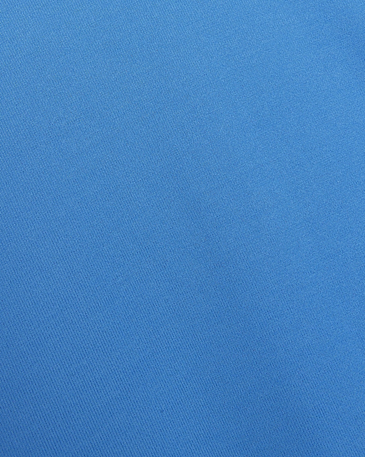 Blue regular fit stitch detail t-shirt