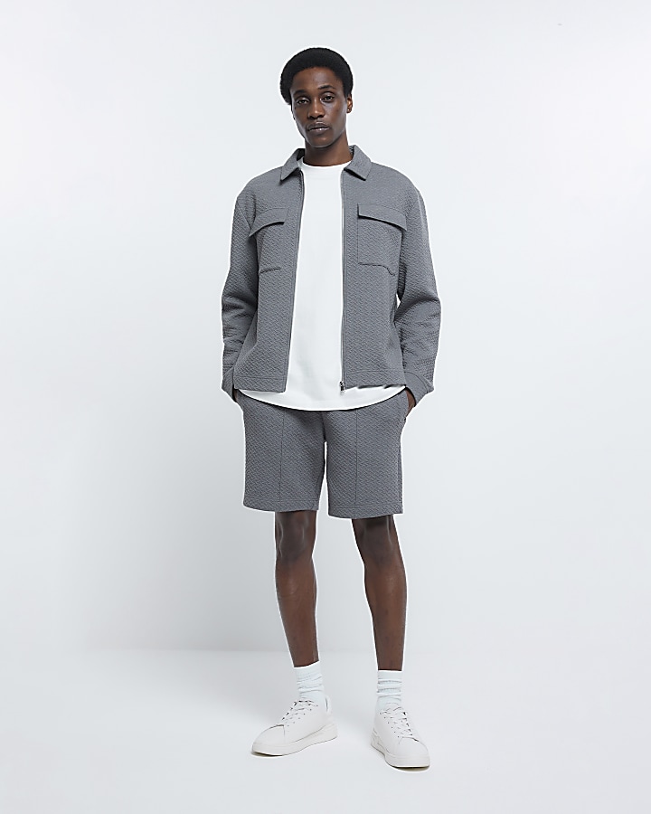 River island grey store shorts