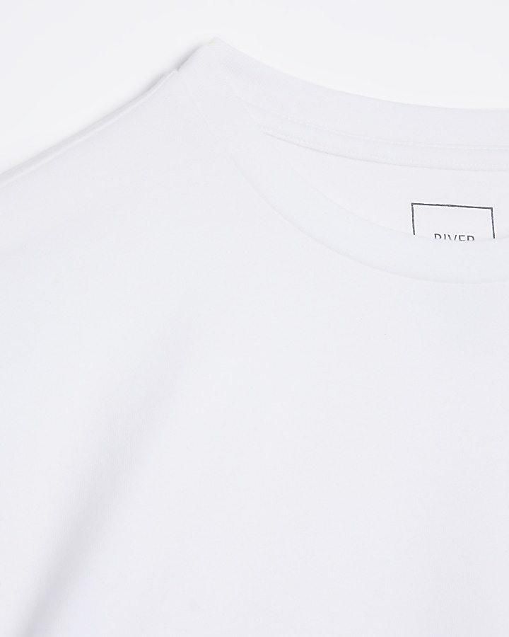 White muscle fit t-shirt | River Island