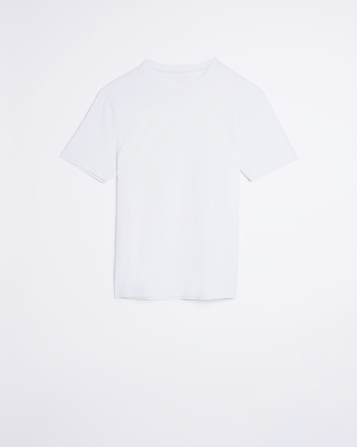 White slim fit tshirt River Island