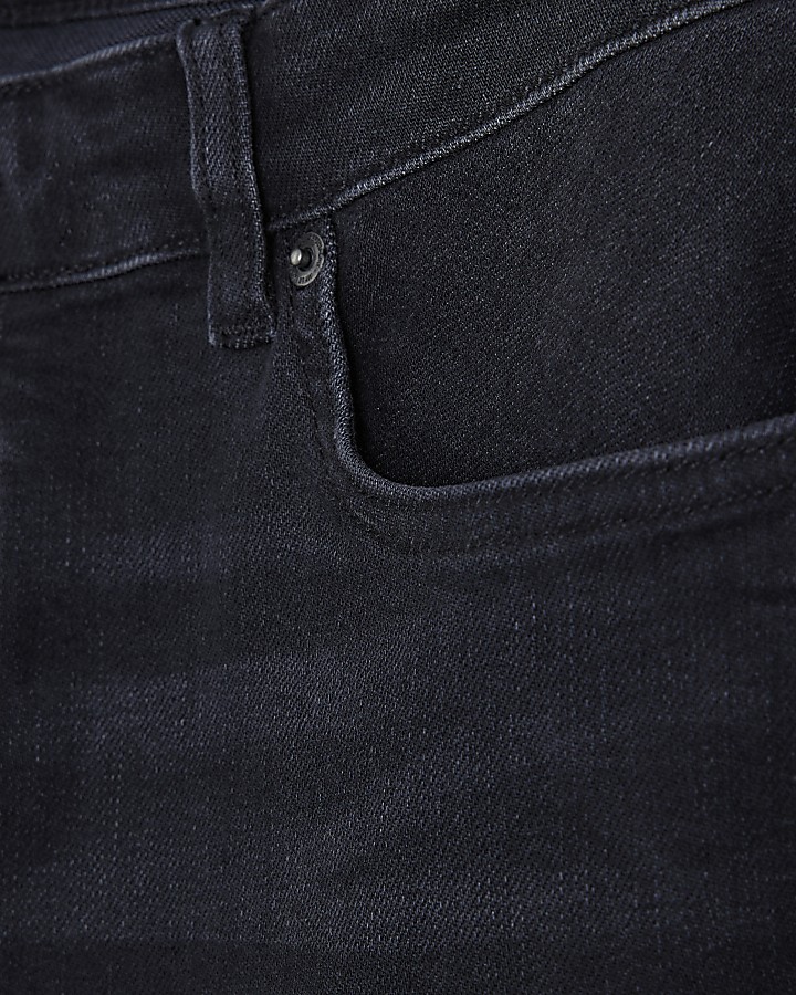 Washed black slim fit jeans