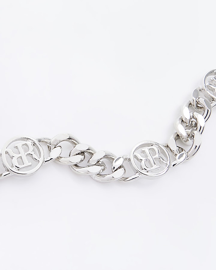 Silver colour chain link bracelet