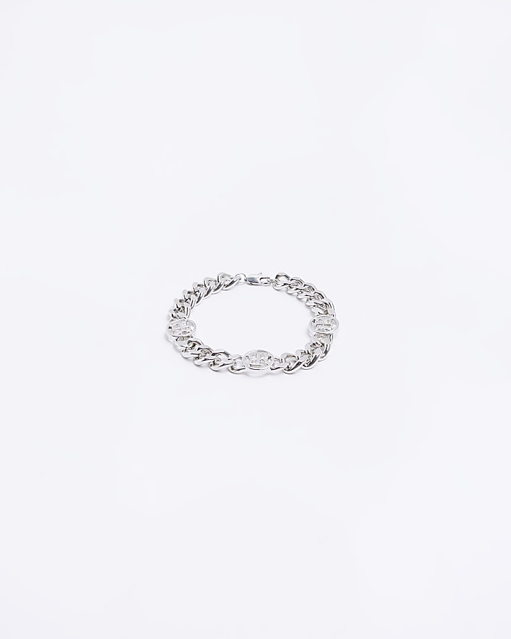 Silver colour chain link bracelet