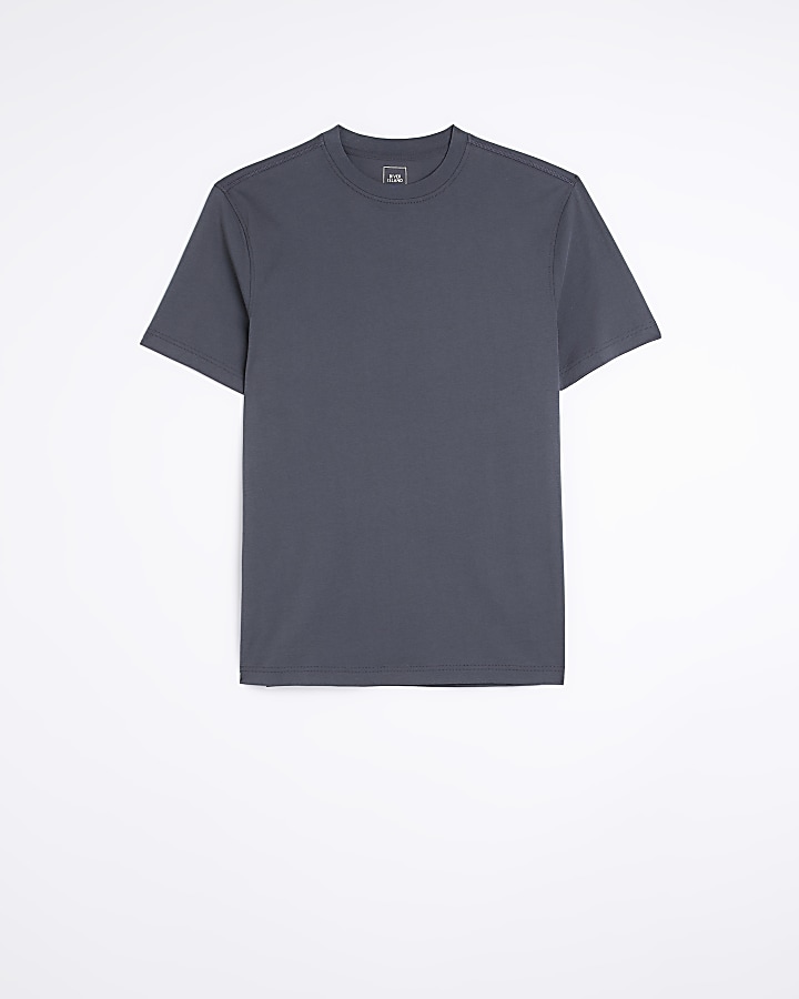 Dark grey slim fit t-shirt