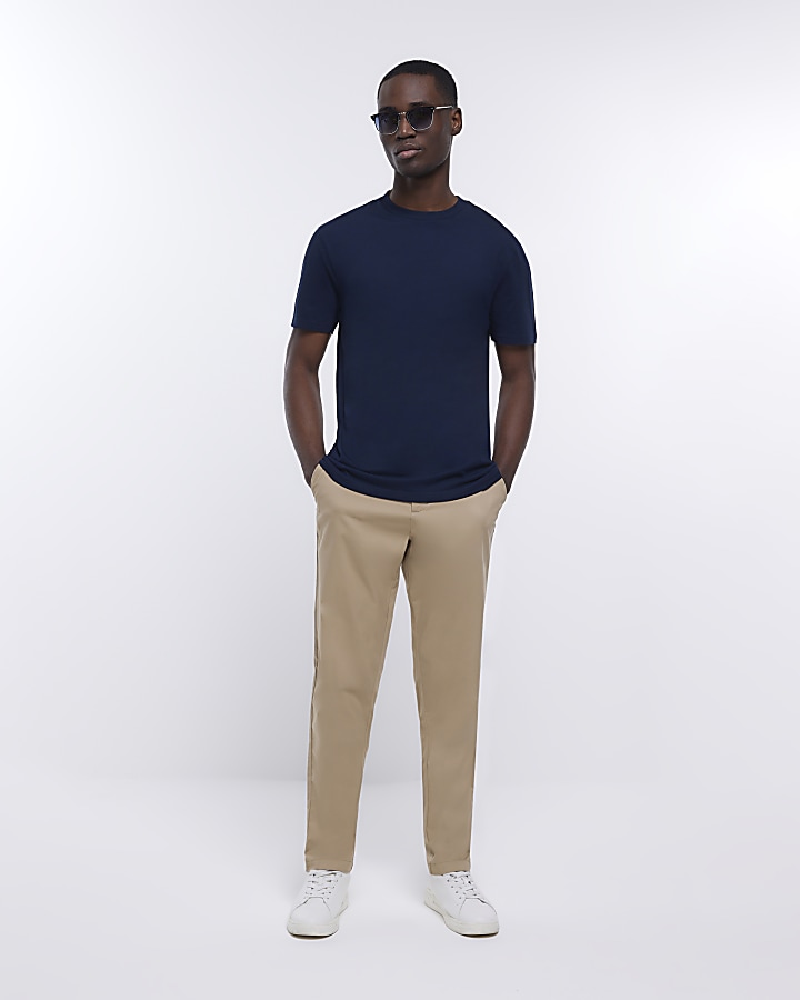 Mens slim fit hot sale casual trousers