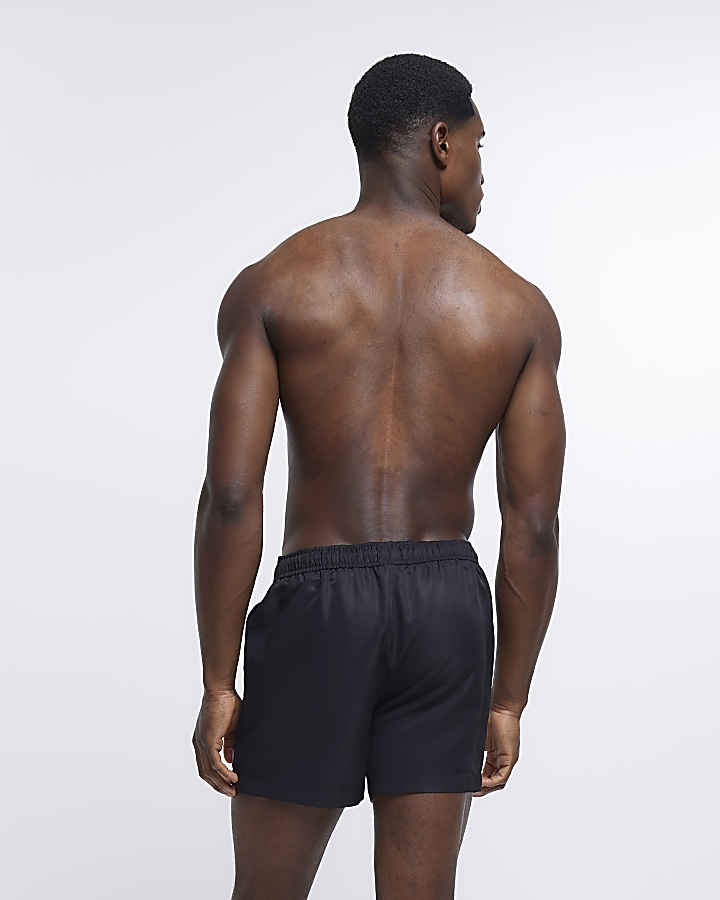 Black regular fit swim shorts