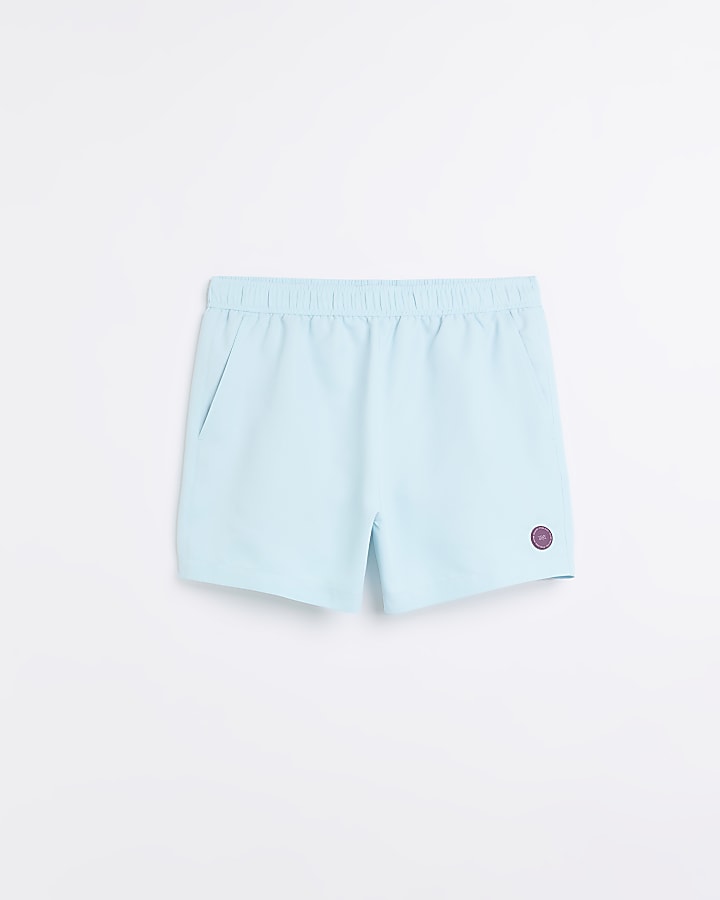 Blue regular fit swim shorts | River Island