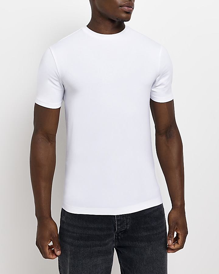 5PK black muscle fit t-shirts