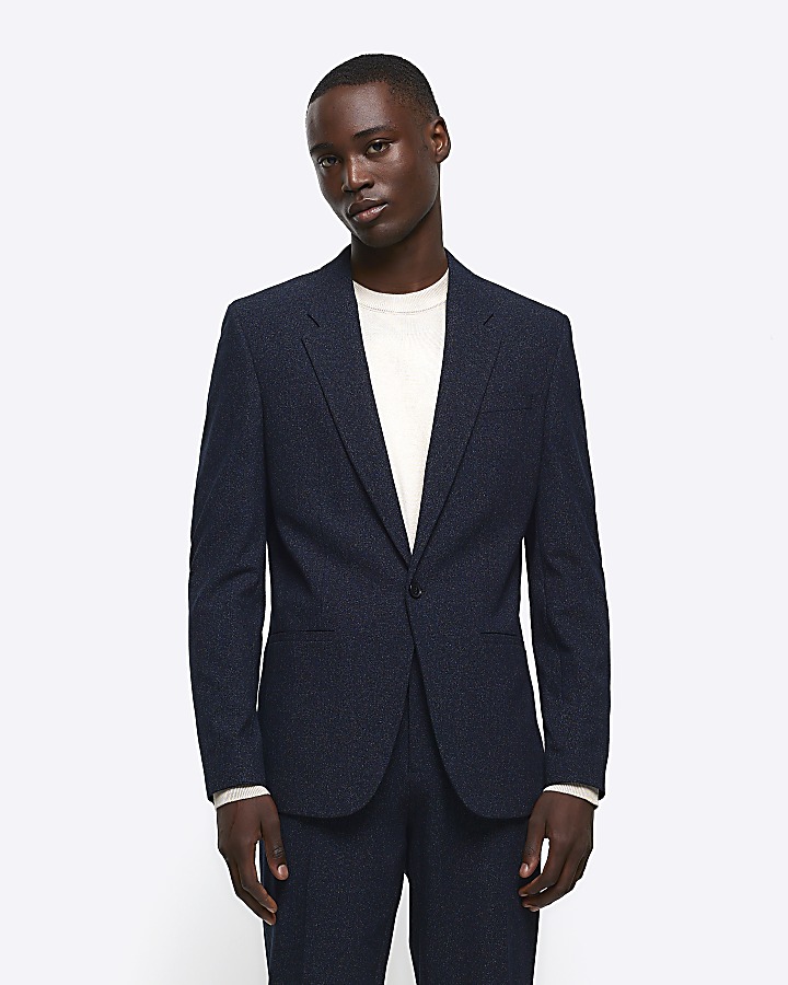 River island navy store jacket