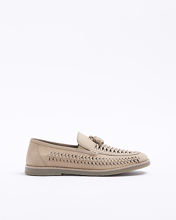 Mens woven tassel on sale loafers