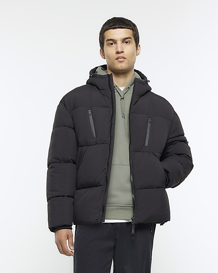 Tall black cheap puffer jacket