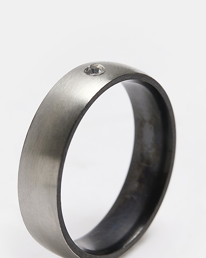 Silver Stainless Steel Band Ring