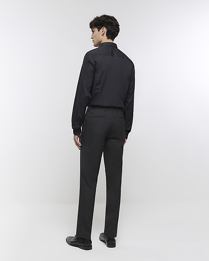 Dark Grey slim fit suit trousers