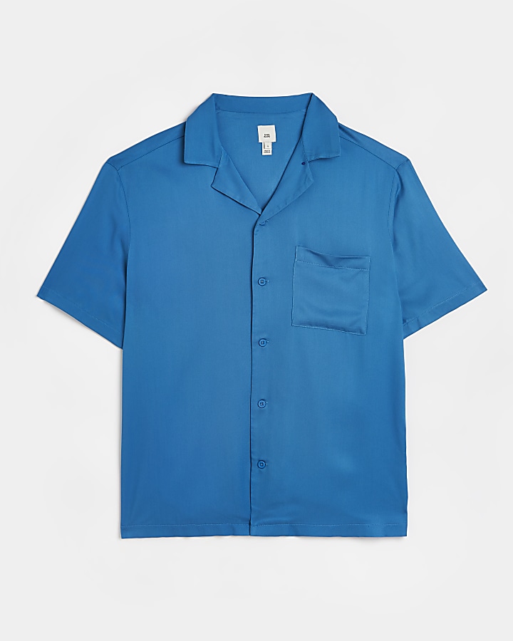 Blue revere short sleeve shirt