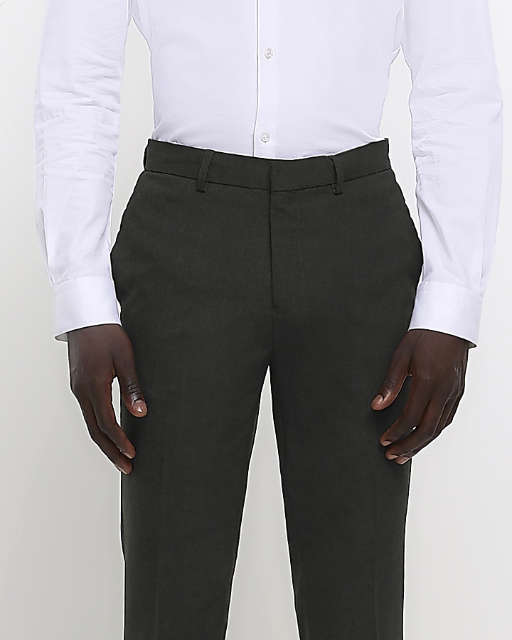 Dark grey skinny fit smart trousers