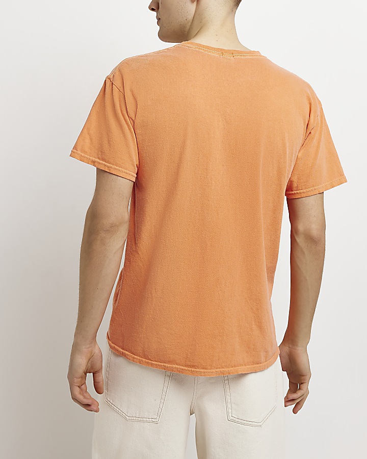 Orange Regular fit arizona graphic t-shirt