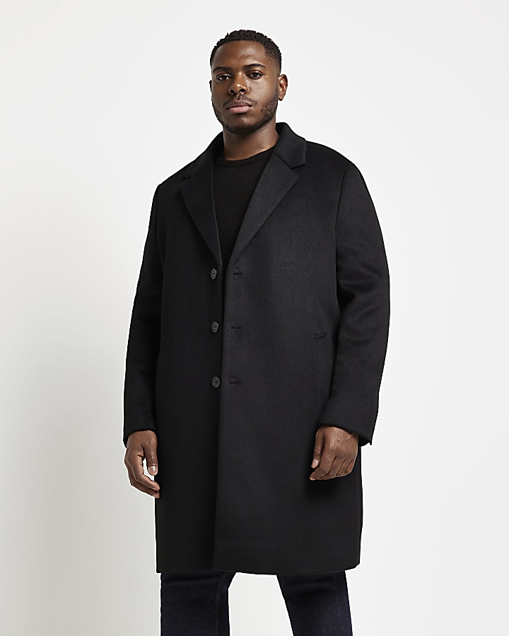 Mens big and tall wool coat sale