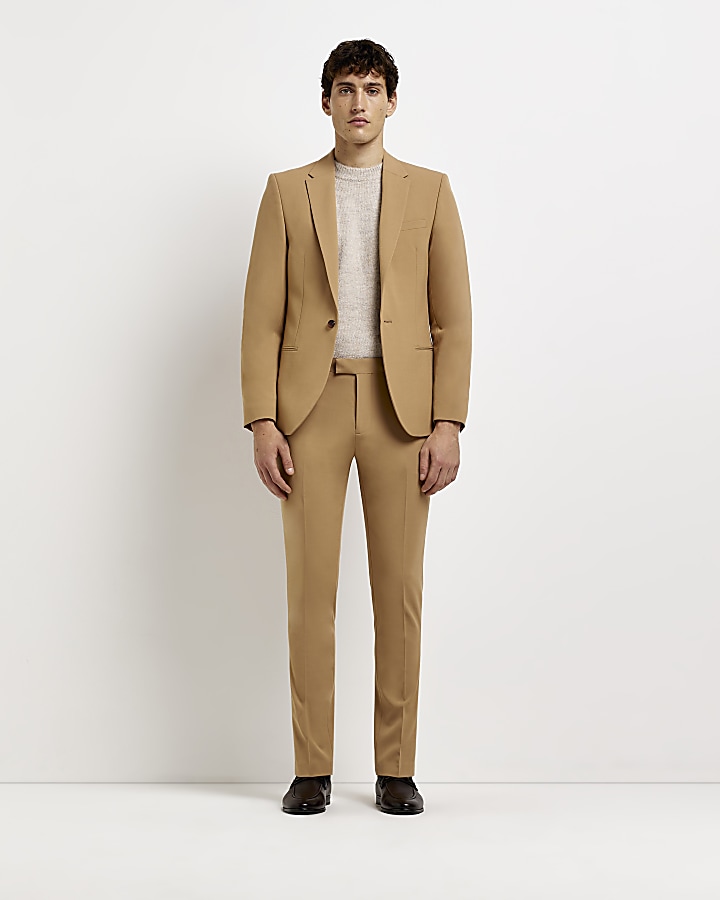Brown Super Skinny fit suit trousers | River Island