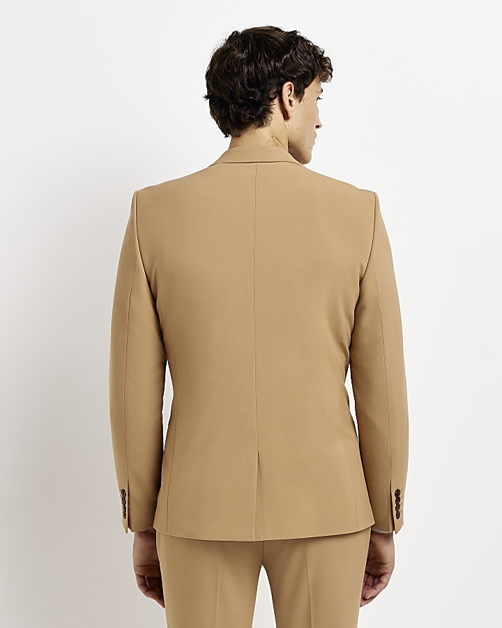 Brown Super Skinny fit Suit Jacket