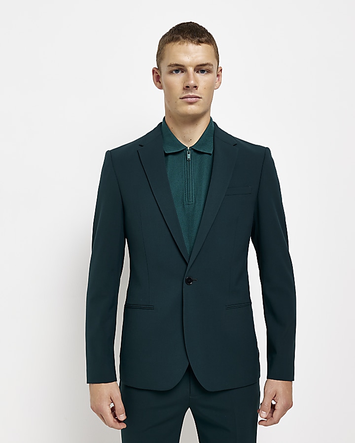 Green skinny outlet suit