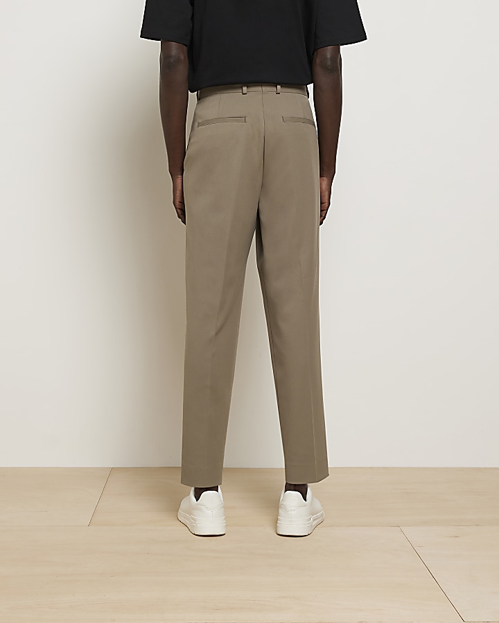 Brown RI Studio Regular fit Suit Trousers