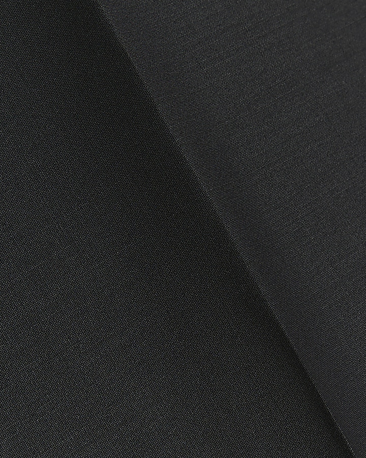 Black skinny fit wool premium suit trousers