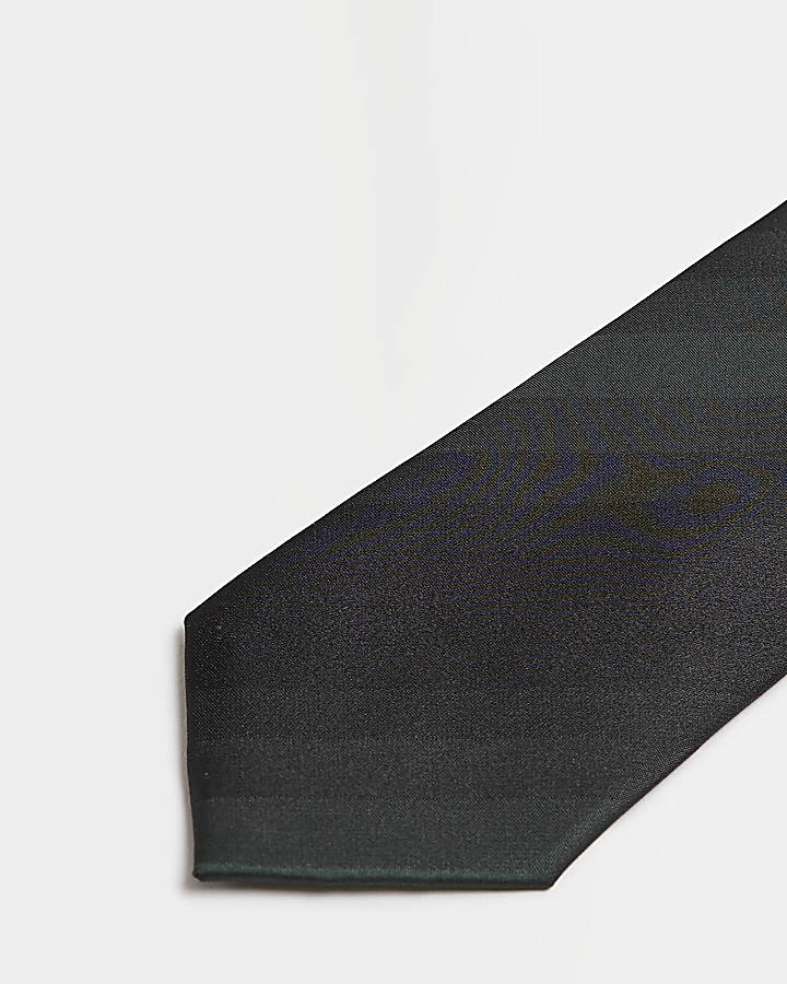 Dark Green Silk Stripe Tie