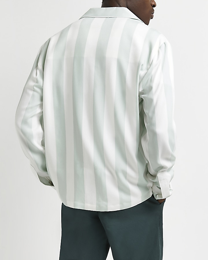 Green Regular fit Stripe Shirt