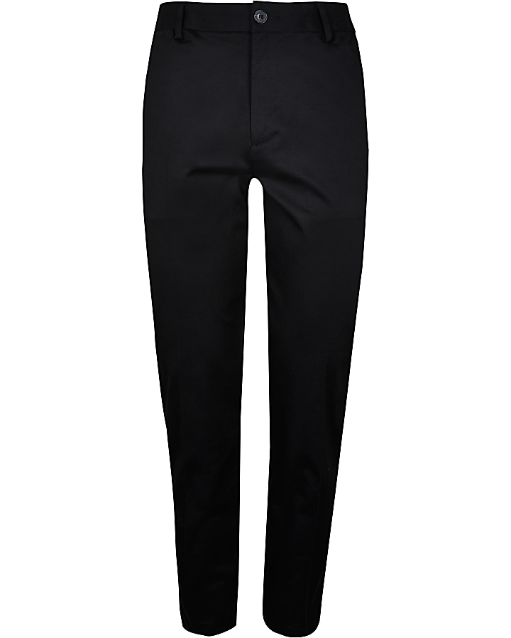 Black Skinny fit smart chino trousers