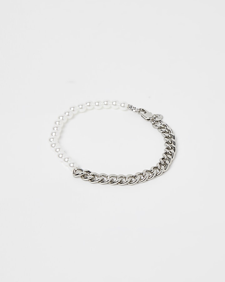 Silver colour chain bracelet