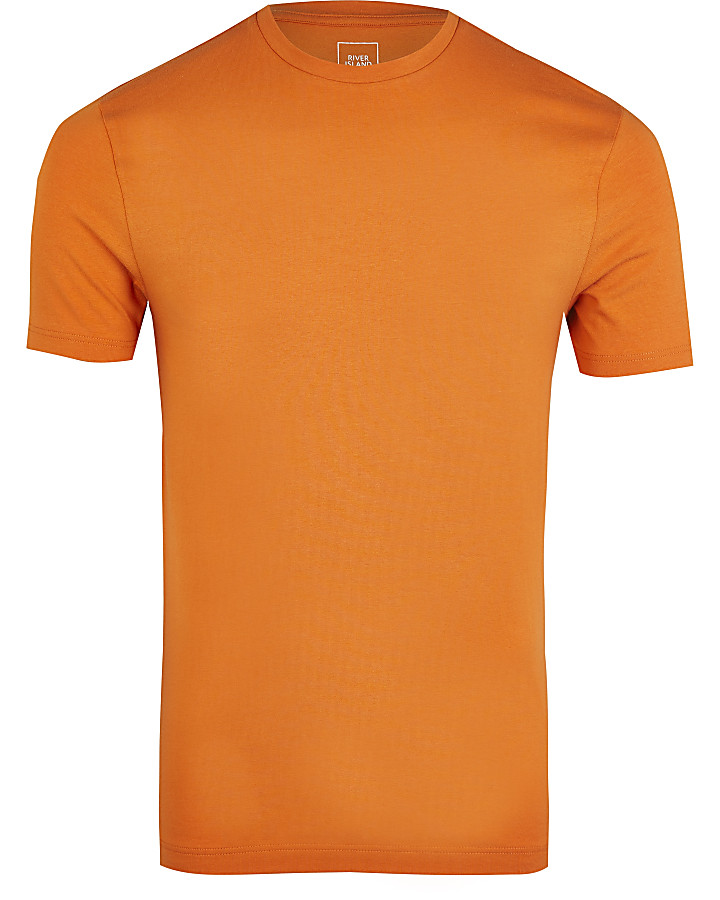 Orange muscle fit t-shirt
