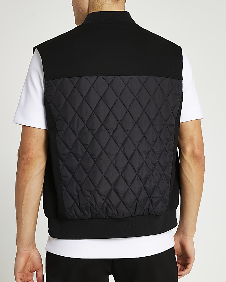 Black diamond quilted gilet