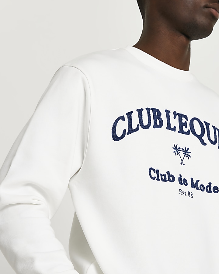 White 'Club L'Equipe' sweatshirt