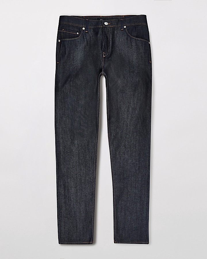 RI Studio dark blue slim fit selvedge jeans